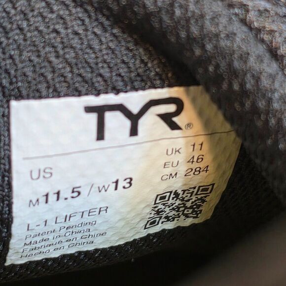 TYR L-1 Lifter Limited Edition Squat University Lifting Shoes Black Gold 11.5 - Picture 7 of 7